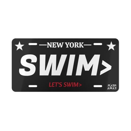 "Swim>" License Plates